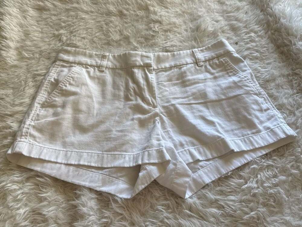 J.Crew‎ Re-Imagined White Chino Shorts Size 8